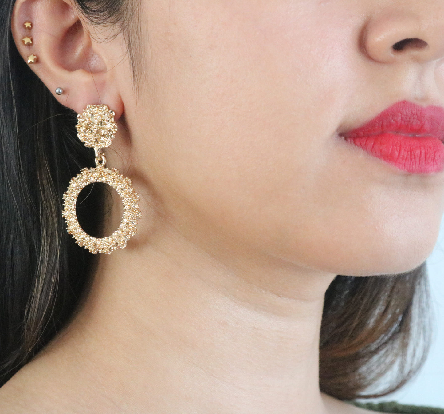 Modish Retro Stud Hoop
