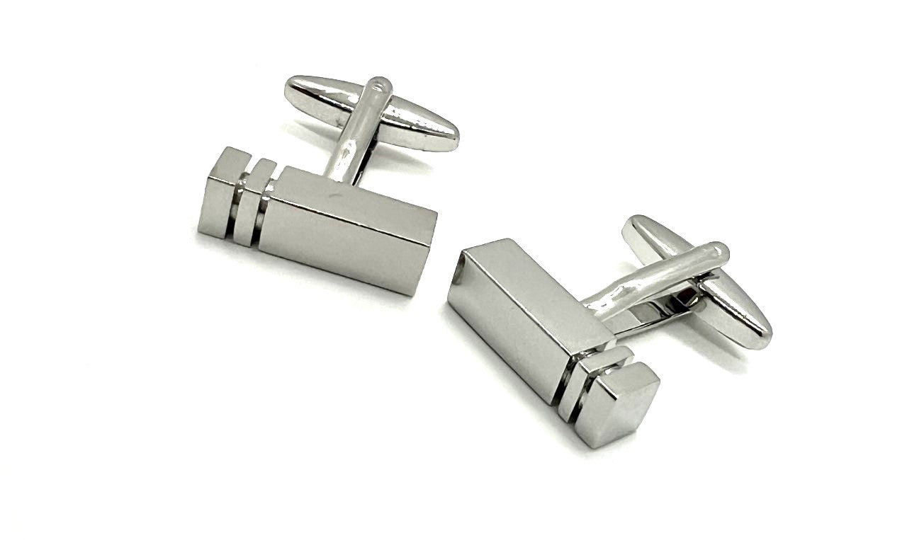 Modish Men's Silver Cufflinks