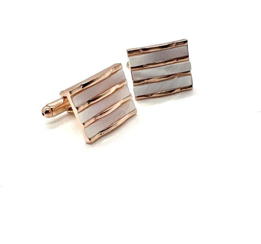 Modish Men's Rose Gold Cufflinks