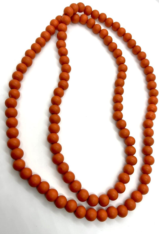 Modish Men's Orange Beaded Necklace