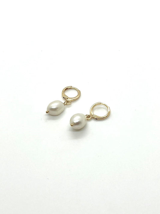 Modish Pearl drop Hoops